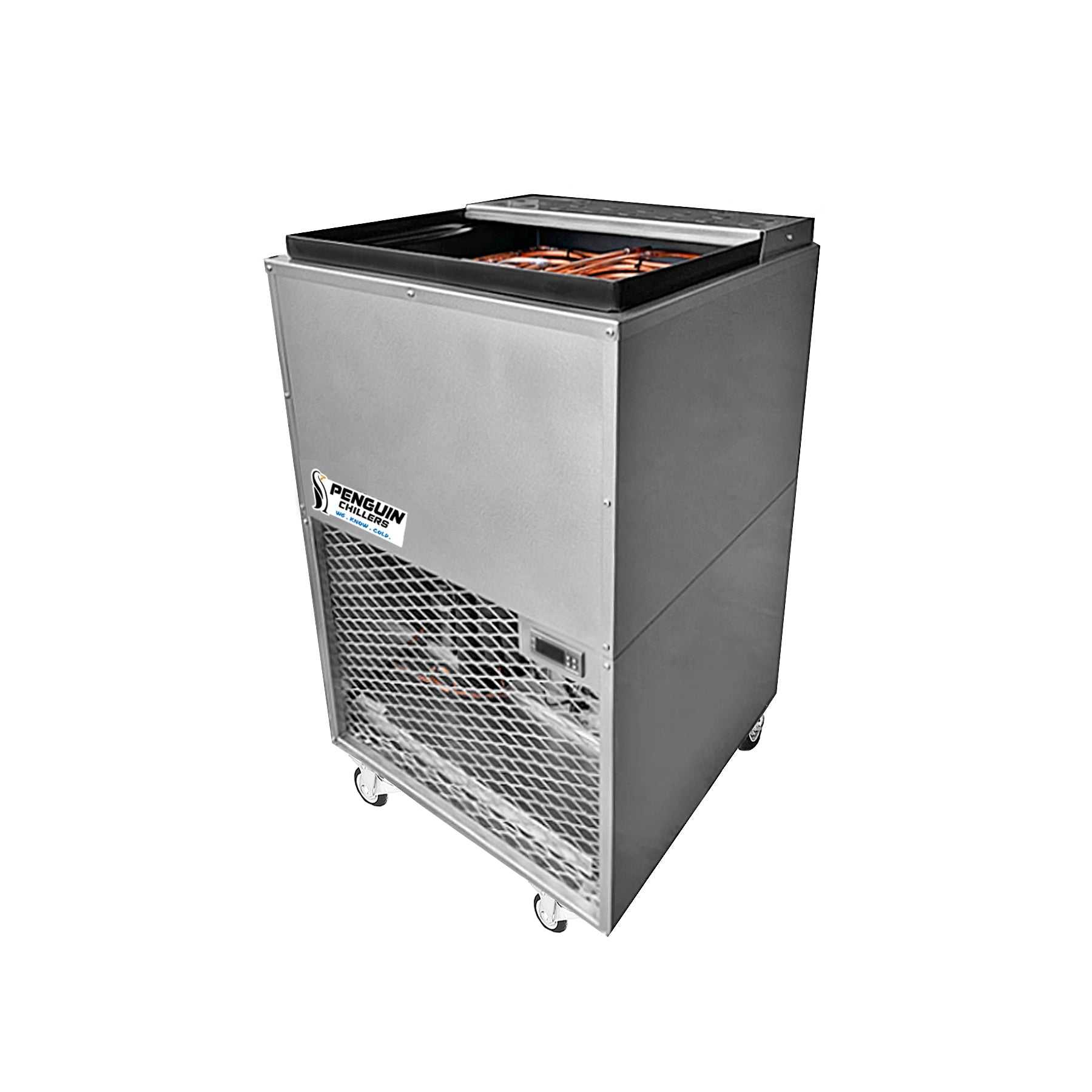 Penguin 1 1/3 HP XL glycol chiller with 15-gallon tank and 6,500 BTU cooling capacity for brewing applications
