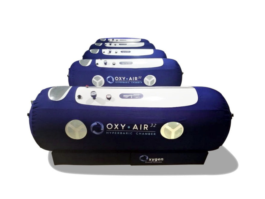 1.5 ATA soft shell hyperbaric oxygen chamber with internal steel frame and viewport windows