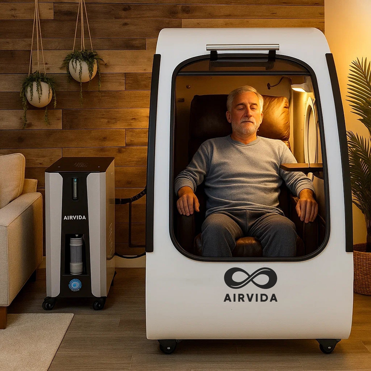 Sitting Hard Shell Hyperbaric Chamber 1.3 - 2.0 ATA - Airvida Elite - The Recovery Outlet
