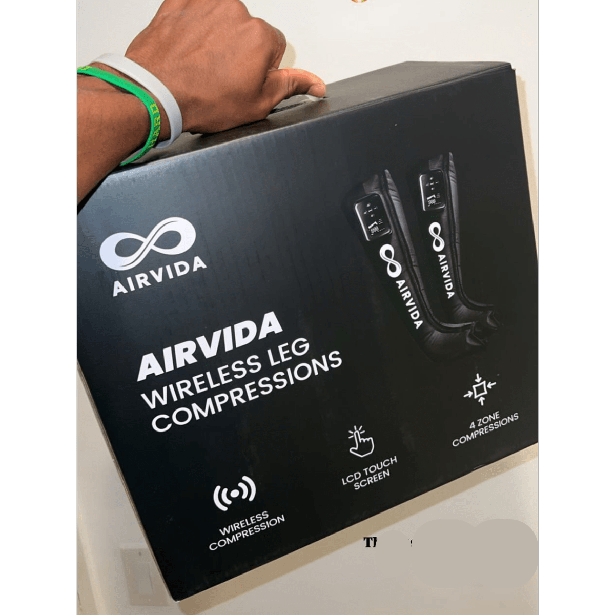 Airvida Cordless Leg Compressions With LCD Screen - The Recovery Outlet