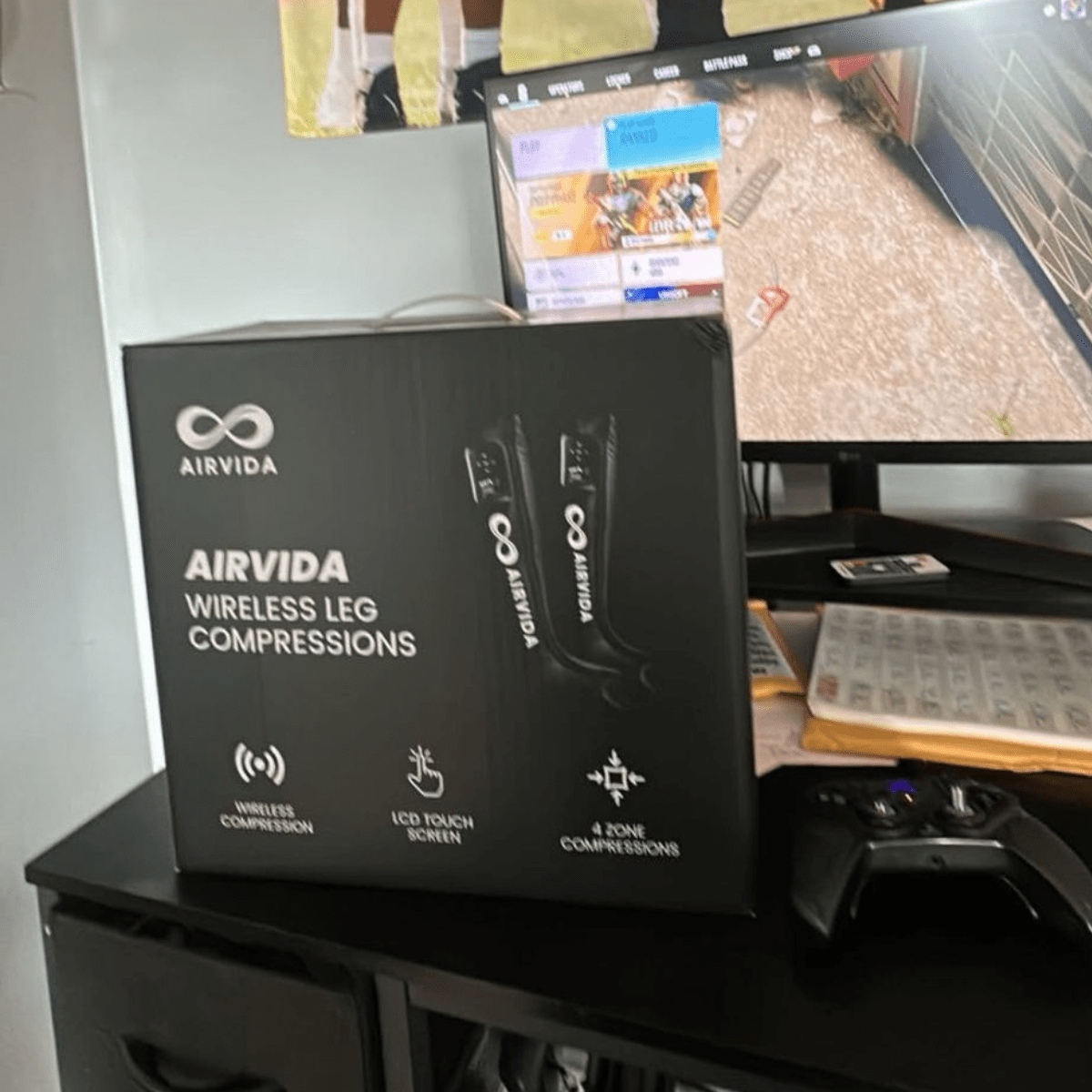 Airvida Cordless Leg Compressions With LCD Screen - The Recovery Outlet