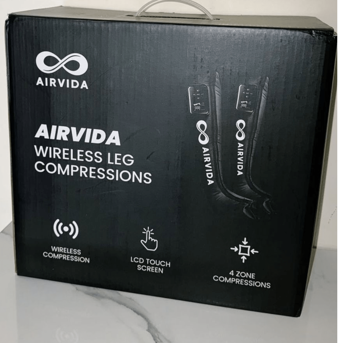 Airvida Cordless Leg Compressions With LCD Screen - The Recovery Outlet