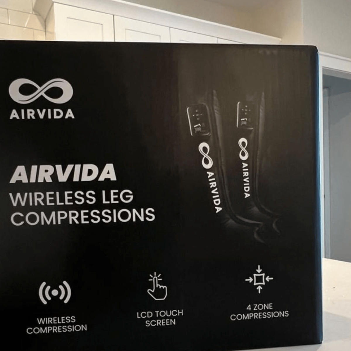 Airvida Cordless Leg Compressions With LCD Screen - The Recovery Outlet