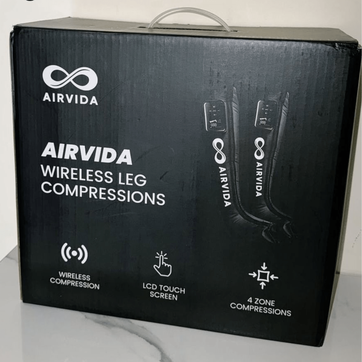 Airvida Cordless Leg Compressions With LCD Screen - The Recovery Outlet
