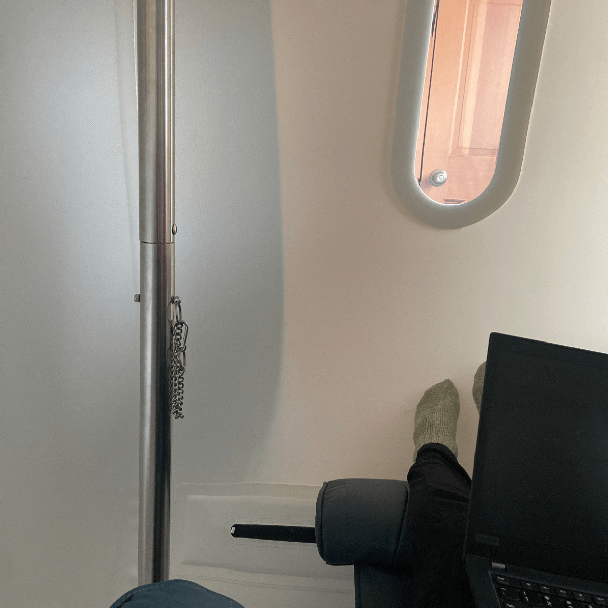 Reclining Chair Inside Hyperbaric Chamber 1.4 ATA