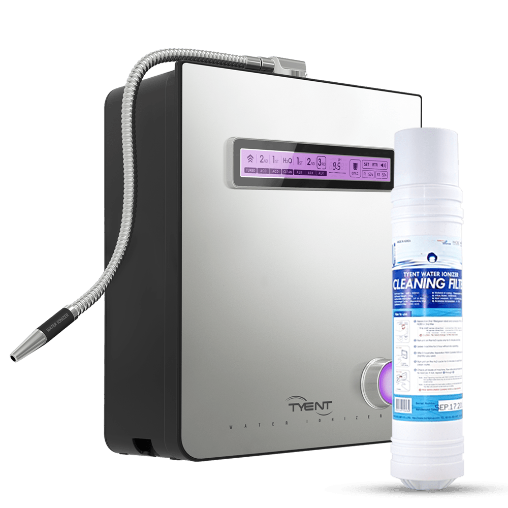 Tyent Edge-9 Ionizer with cleaning filter cartridge for water purification maintenance