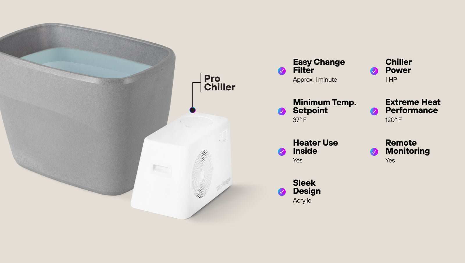 Plunge Pod portable cold plunge tub with Pro Chiller and key features for home recovery and wellness