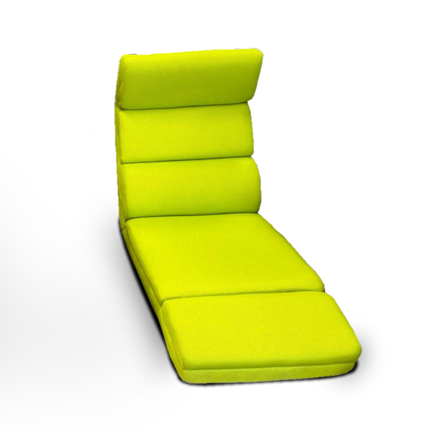 Adjustable ergonomic lounge chair that folds 90 degrees, included with the Epsilon chamber