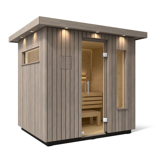 Kohler C2 Outdoor Sauna Kit – Weathered Grey Spruce
