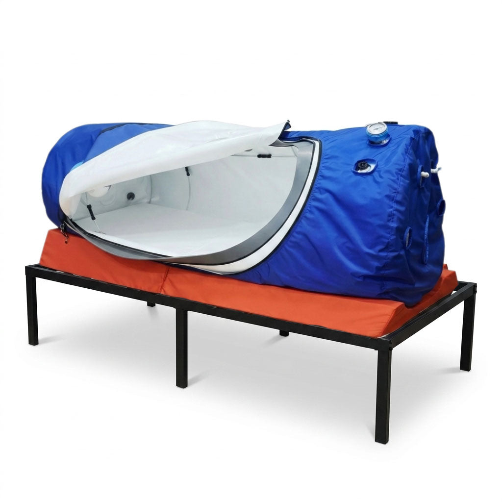 36-inch soft hyperbaric oxygen chamber detail of zipper and J-style door entry