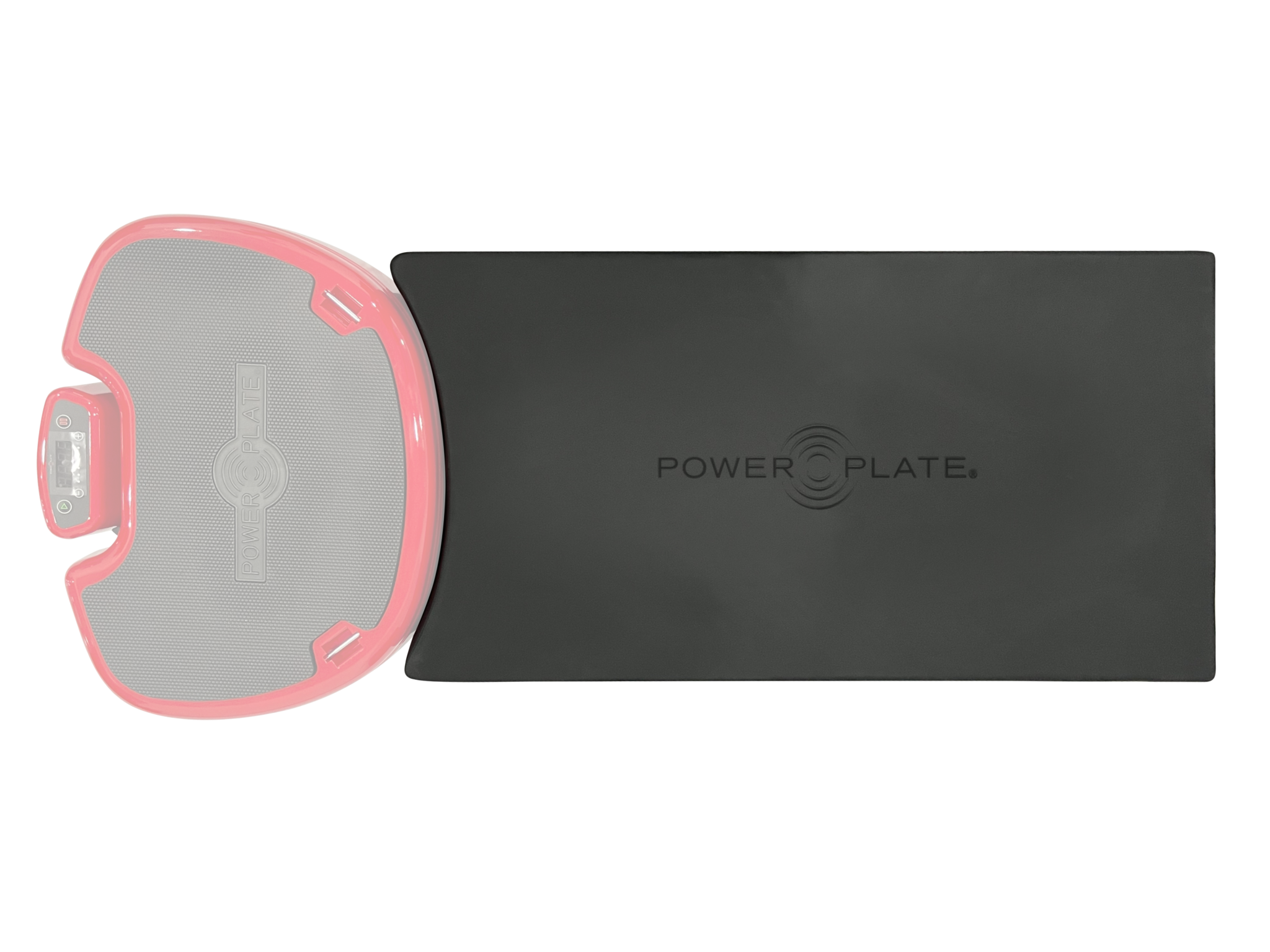 Power Plate Deluxe Support Cushion black textured upholstery with embossed logo for MOVE model fitness platform