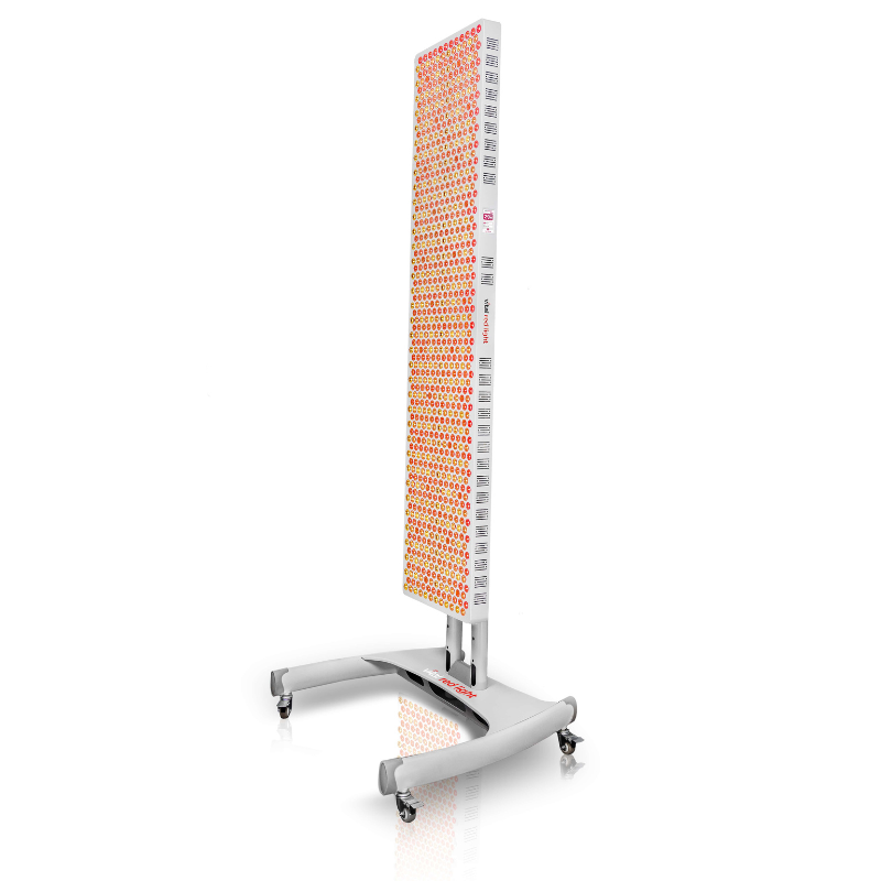 Vital Premier 9-wavelength red light therapy panel on mobile stand for professional full-body treatment
