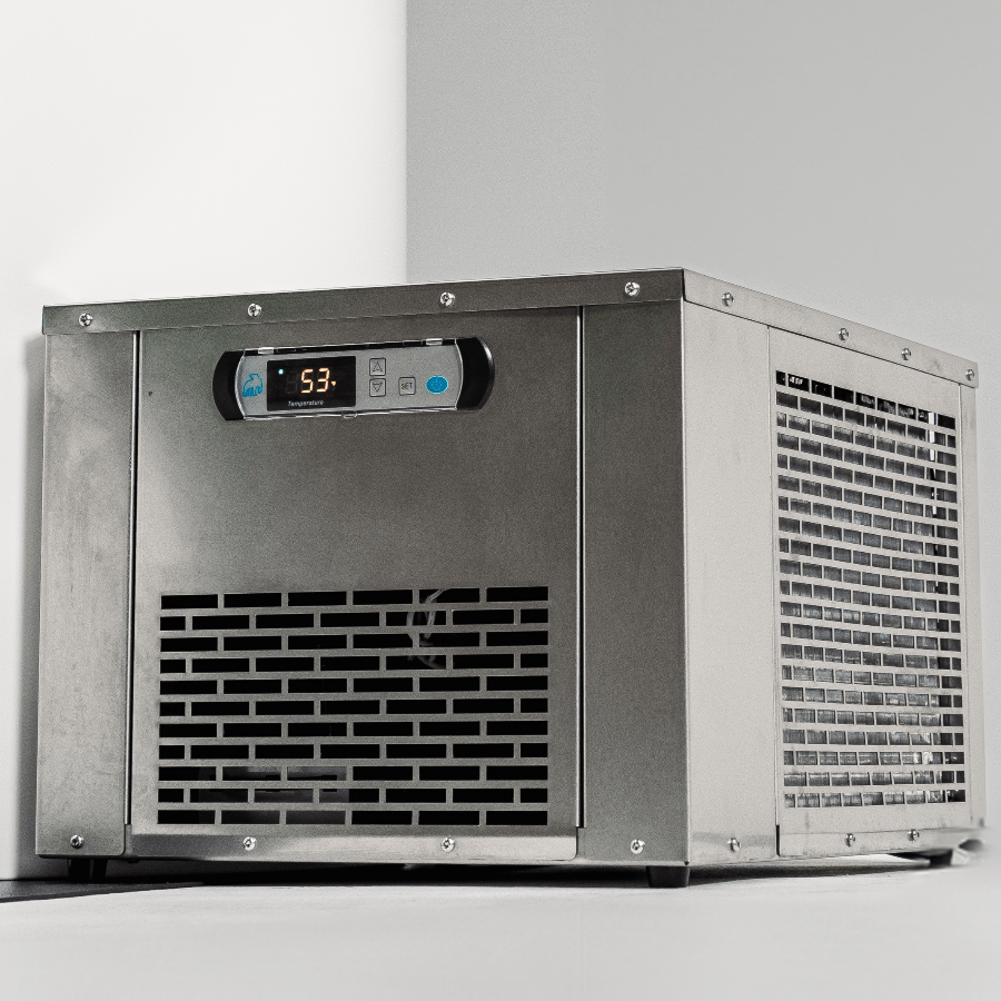 Pro Curve Chiller commercial-grade cold plunge chiller with patented curved design and digital temperature display