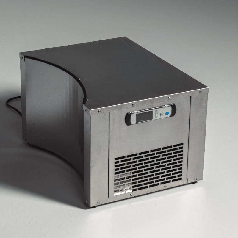 Pro Curve Chiller commercial cold plunge unit with curved design and digital display