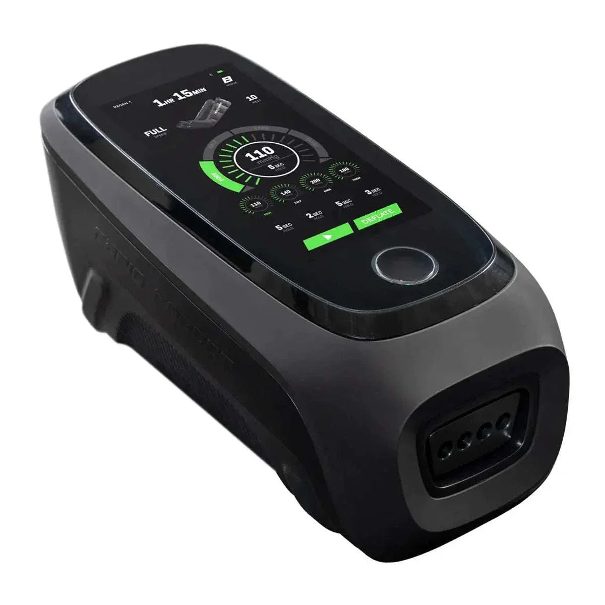 Rapid Reboot REGEN portable control unit for compression therapy with digital touchscreen and customizable recovery settings