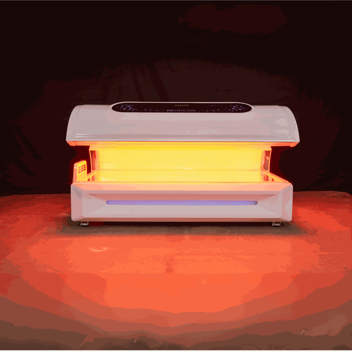 Red light therapy bed with 360-degree LEDs and built-in timer for home and commercial use