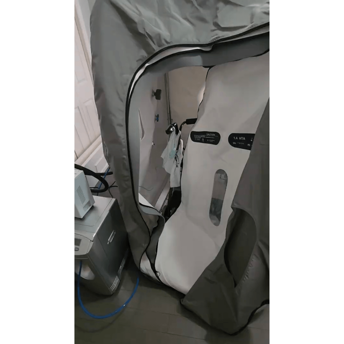 Reclining Chair Inside Hyperbaric Chamber 1.4 ATA