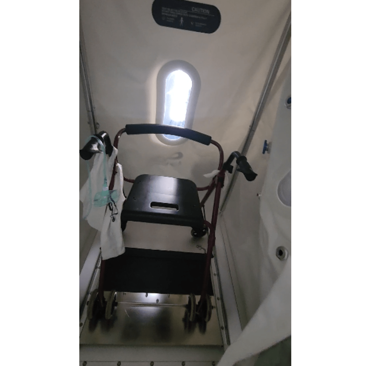 Reclining Chair Inside Hyperbaric Chamber 1.4 ATA
