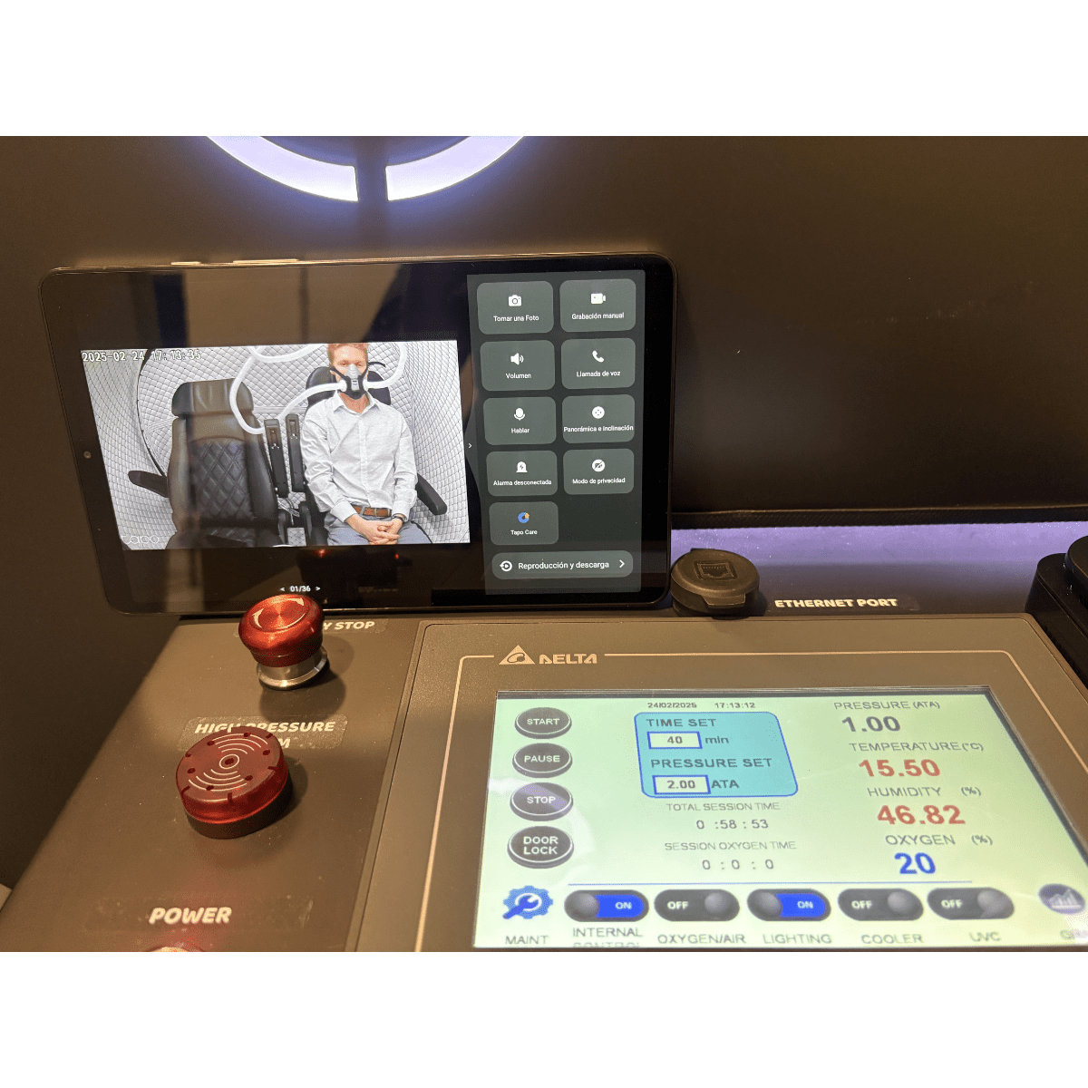 Hard Shell Hyperbaric Chamber With BIBS Masks - The Recovery Outlet