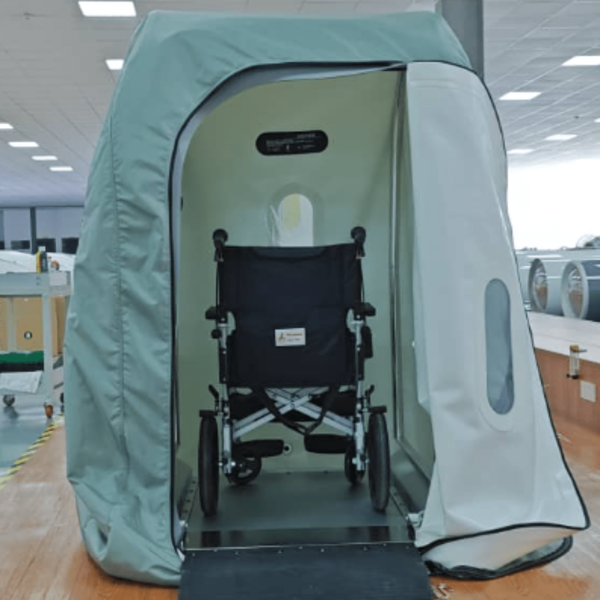 Reclining Chair Inside Hyperbaric Chamber 1.4 ATA