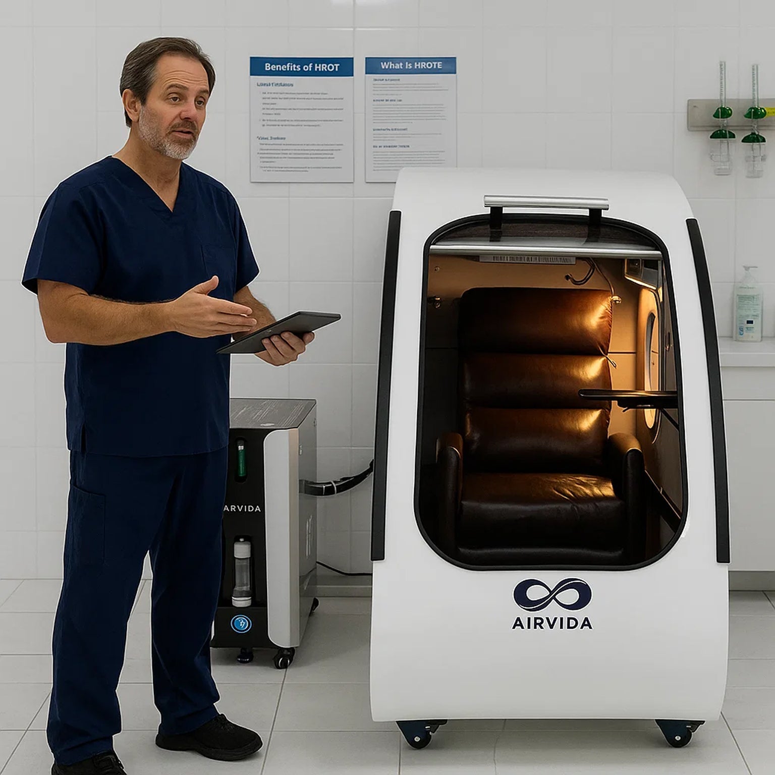 Sitting Hard Shell Hyperbaric Chamber 1.3 - 2.0 ATA - Airvida Elite - The Recovery Outlet