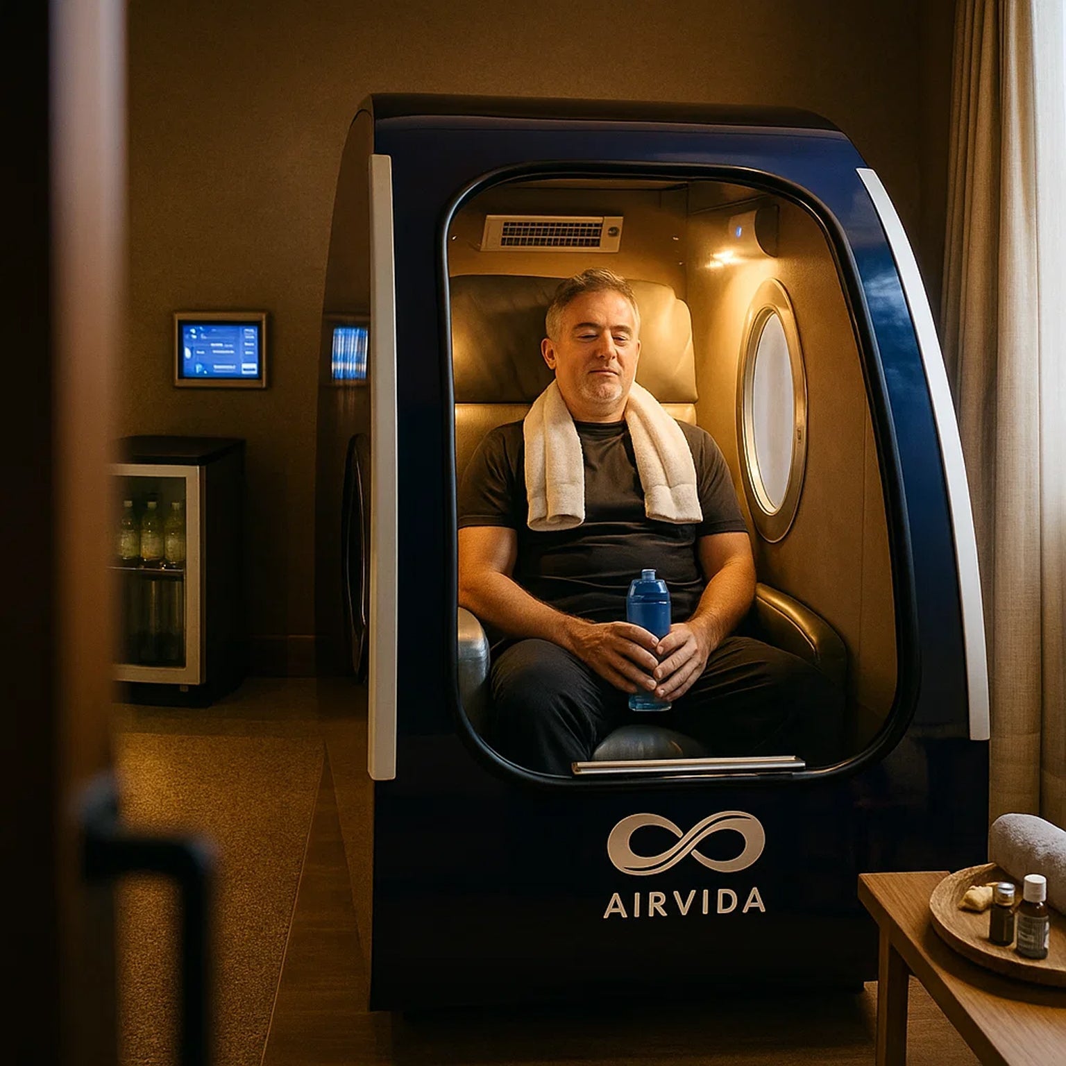 Sitting Hard Shell Hyperbaric Chamber 1.3 - 2.0 ATA - Airvida Elite - The Recovery Outlet
