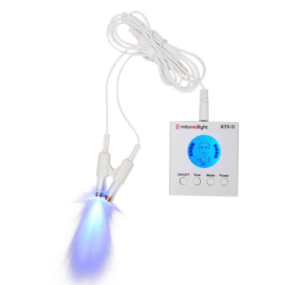 MitoBOOST™ Systemic Intranasal Device emitting blue light for sinus health and immune support