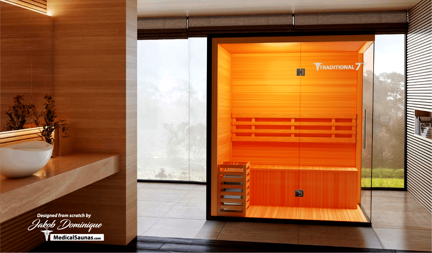 3 Person Home Steam Sauna | Traditional 7™ - The Recovery Outlet