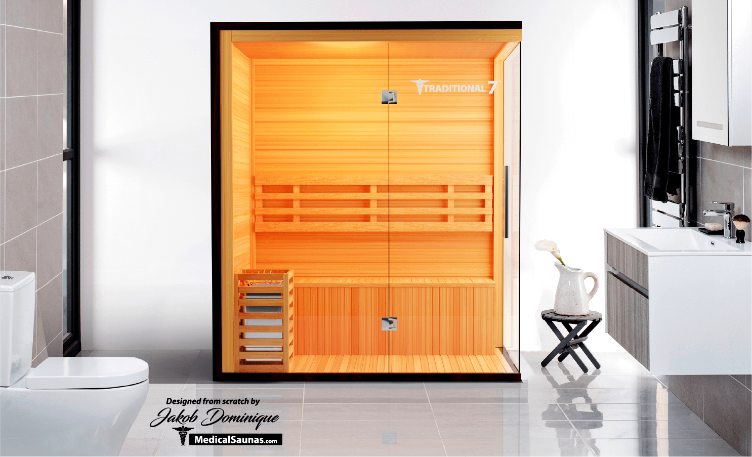 3 Person Home Steam Sauna | Traditional 7™ - The Recovery Outlet