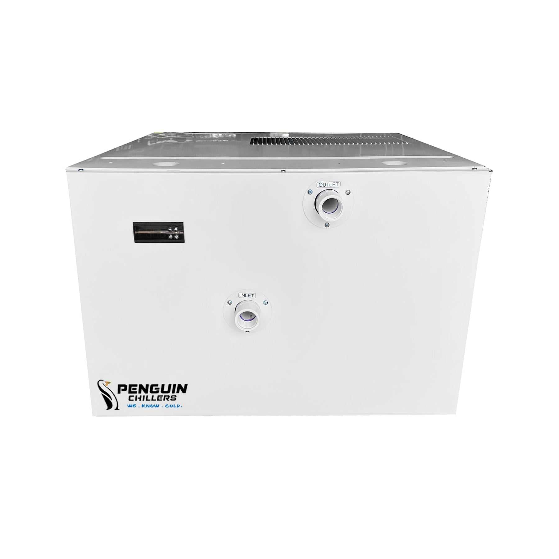 Penguin Water Chiller 2.5 HP with titanium heat exchanger and 25,000 BTU/hr cooling capacity for aquariums and hydroponics