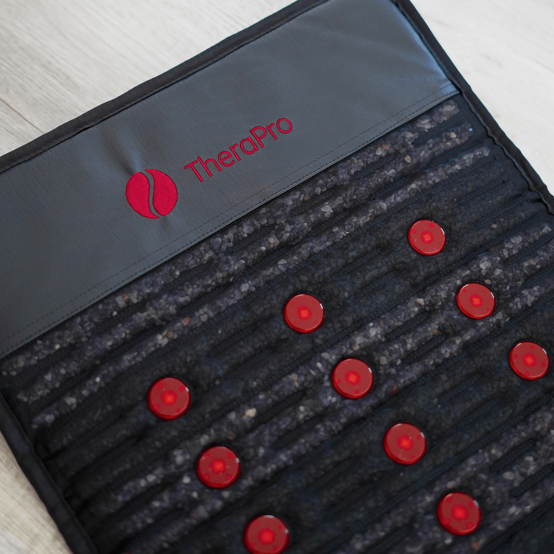 TheraPro PEMF Infrared and Red Light Healing Pad with natural stones for pain relief and relaxation