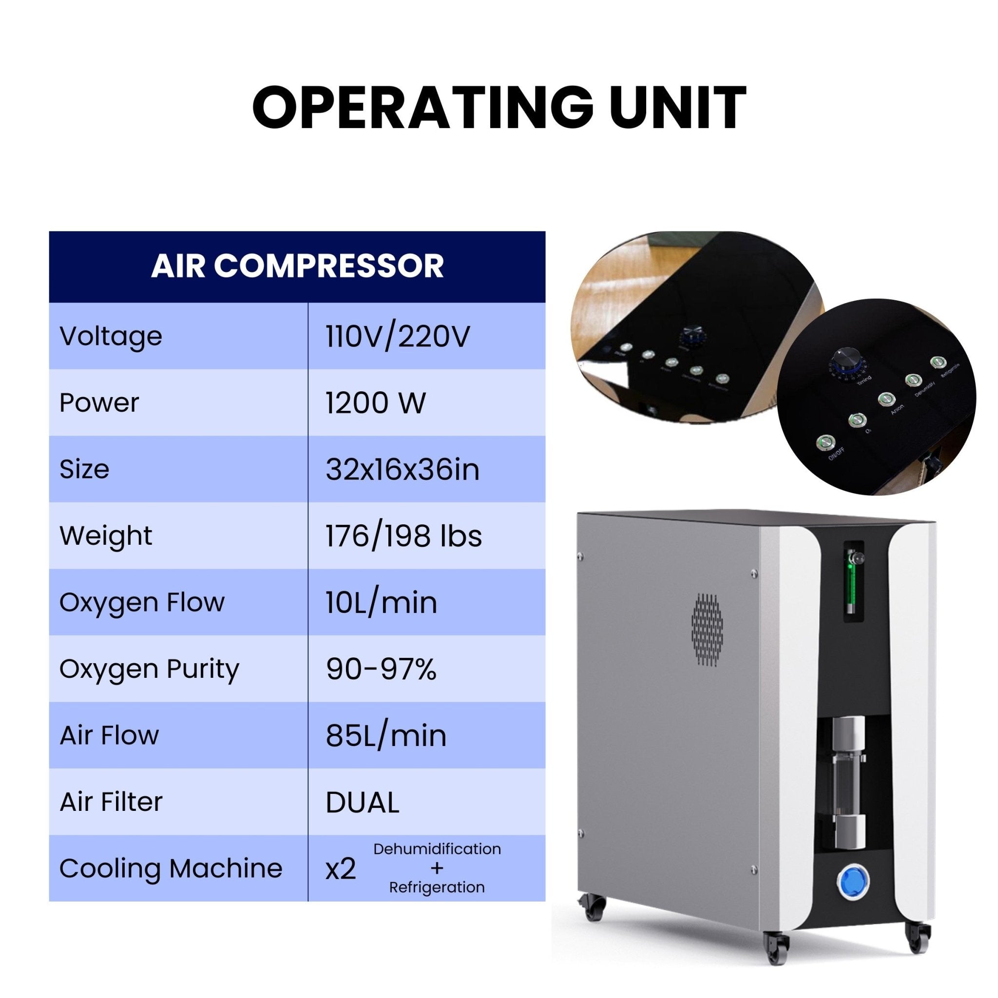 Airvida Ultra 1.3 - 2.0 ATA Hard Shell Lying Hyperbaric Chambers - The Recovery Outlet