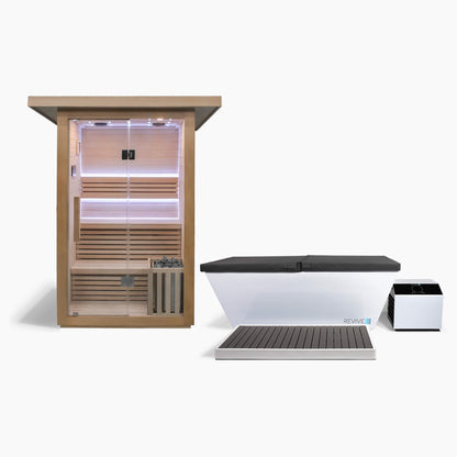 2 Person Traditional Sauna & Acrylic Plunge - The Recovery Outlet