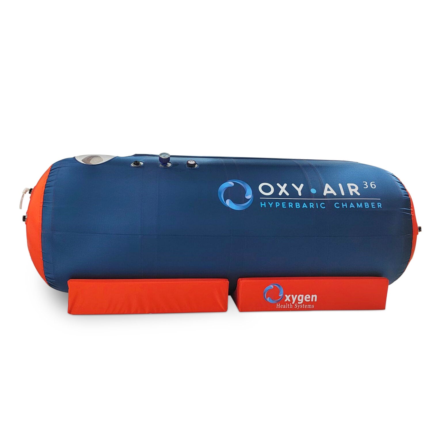 36-inch soft hyperbaric chamber side profile showing 89-inch lie-down length