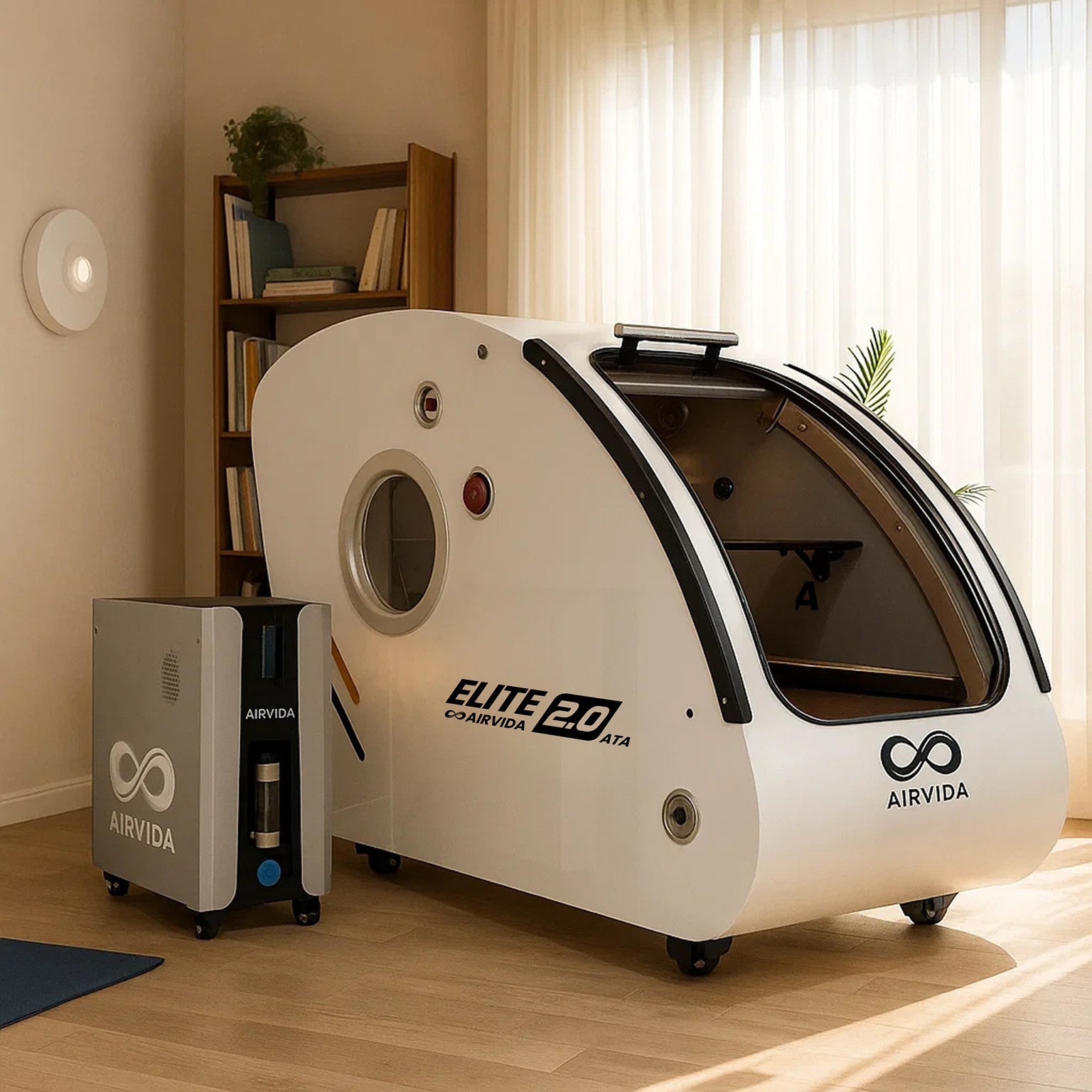 Sitting Hard Shell Hyperbaric Chamber 1.3 - 2.0 ATA - Airvida Elite - The Recovery Outlet
