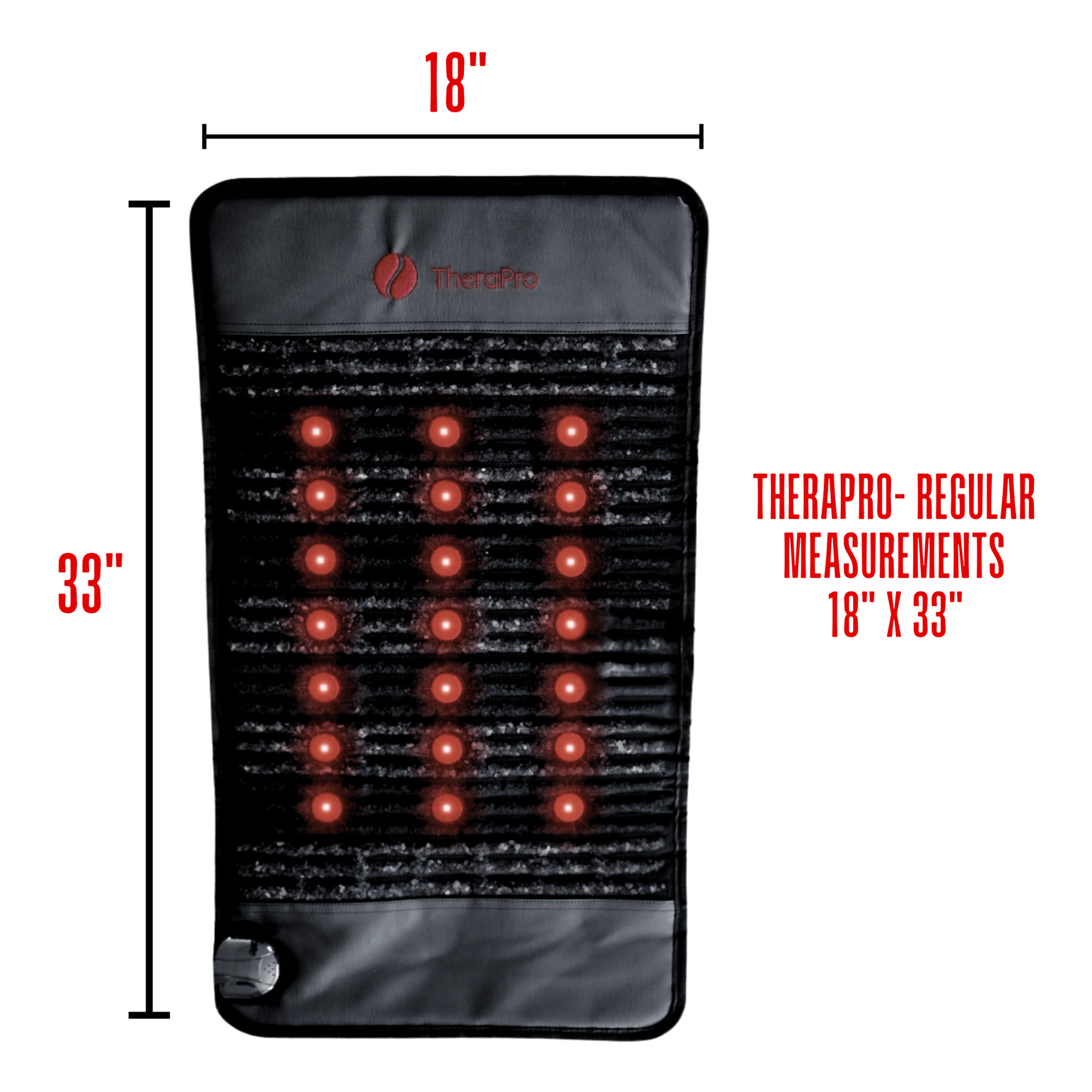 TheraPro PEMF infrared red light healing pad 33x18 inches for pain relief and relaxation