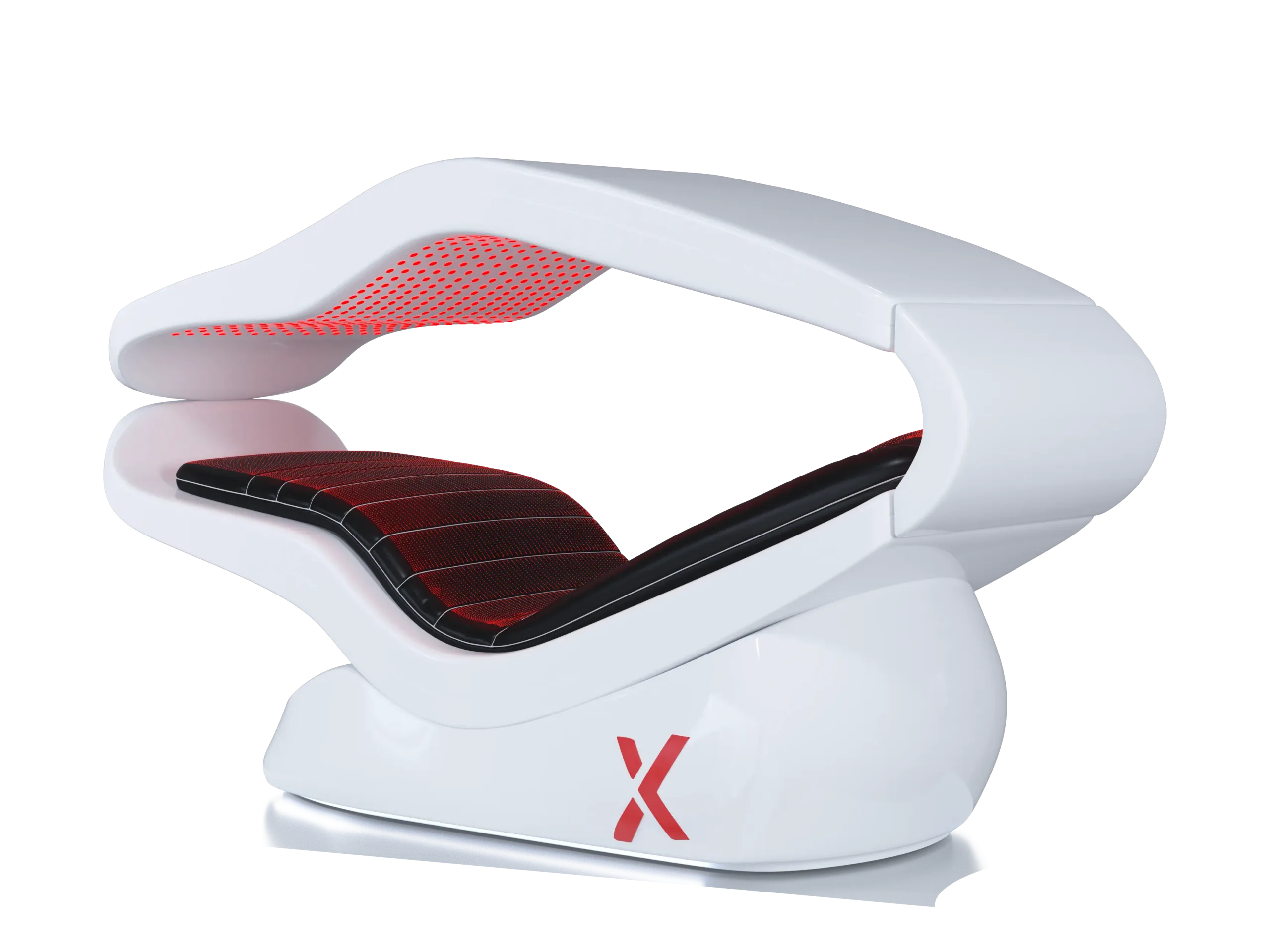 Red Light Couch PEMF HaloX with massage mattress and PEMF system