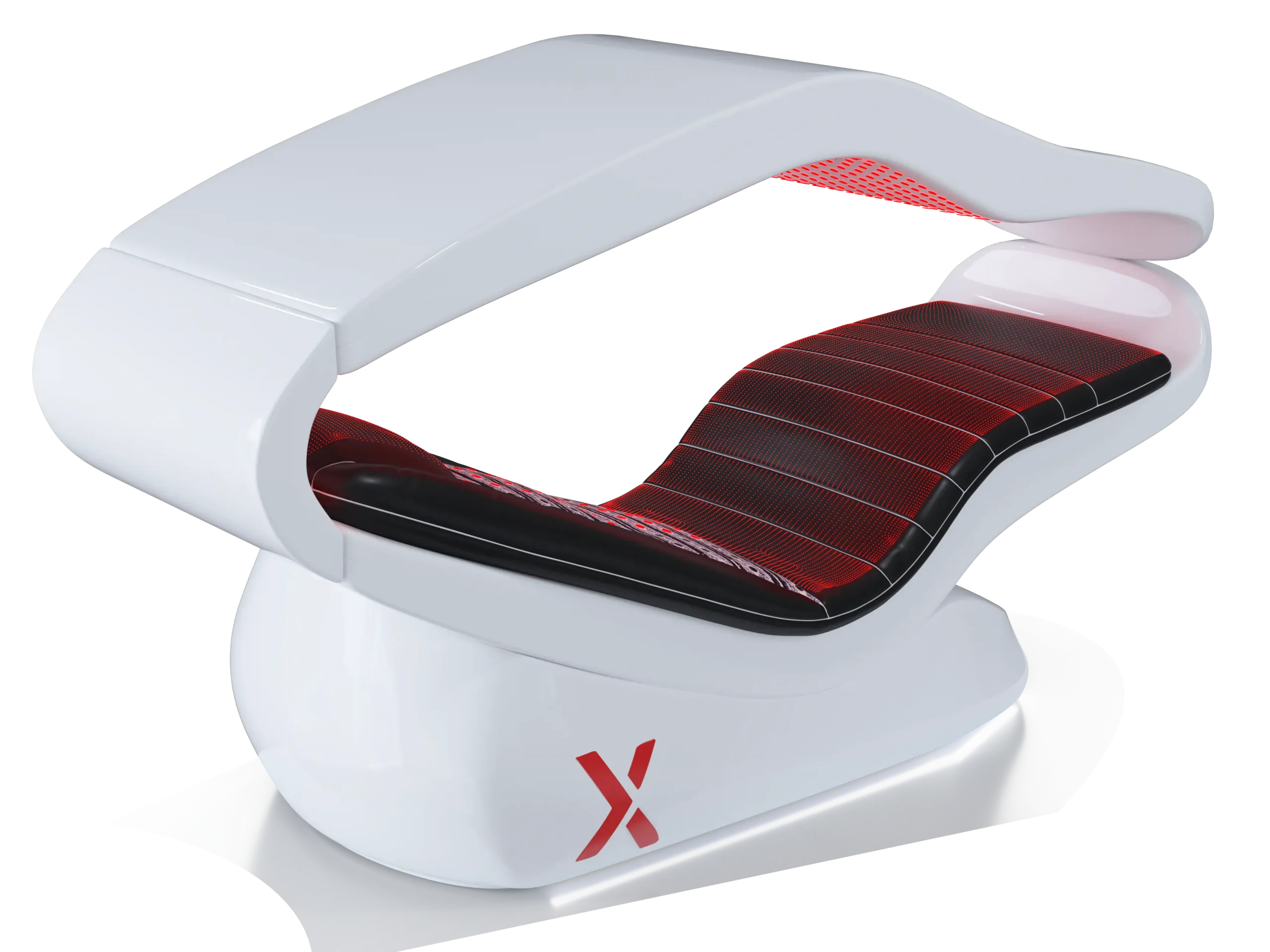 Red Light Couch PEMF HaloX wellness platform studio setting