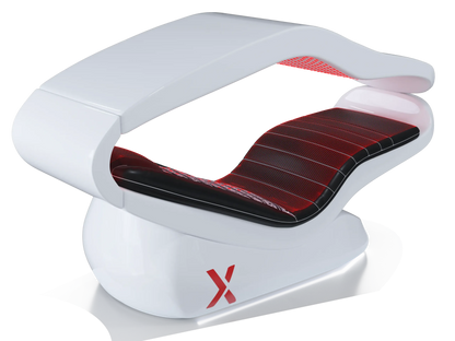 Red Light Couch PEMF HaloX wellness platform studio setting