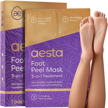 Aesta Foot Peel Mask, 3 - in - 1 - The Recovery Outlet