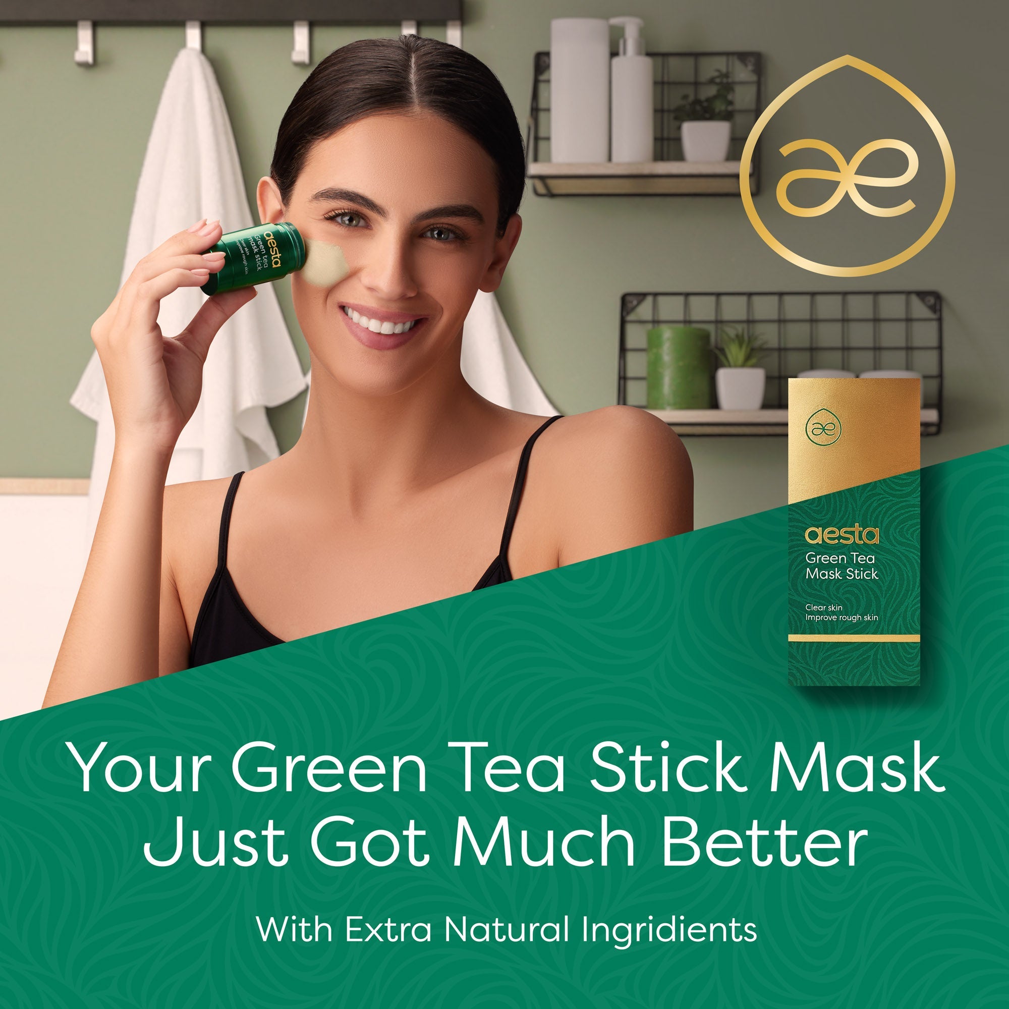 Aesta Green Tea Mask Stick, Gradual Blackhead Remover - The Recovery Outlet