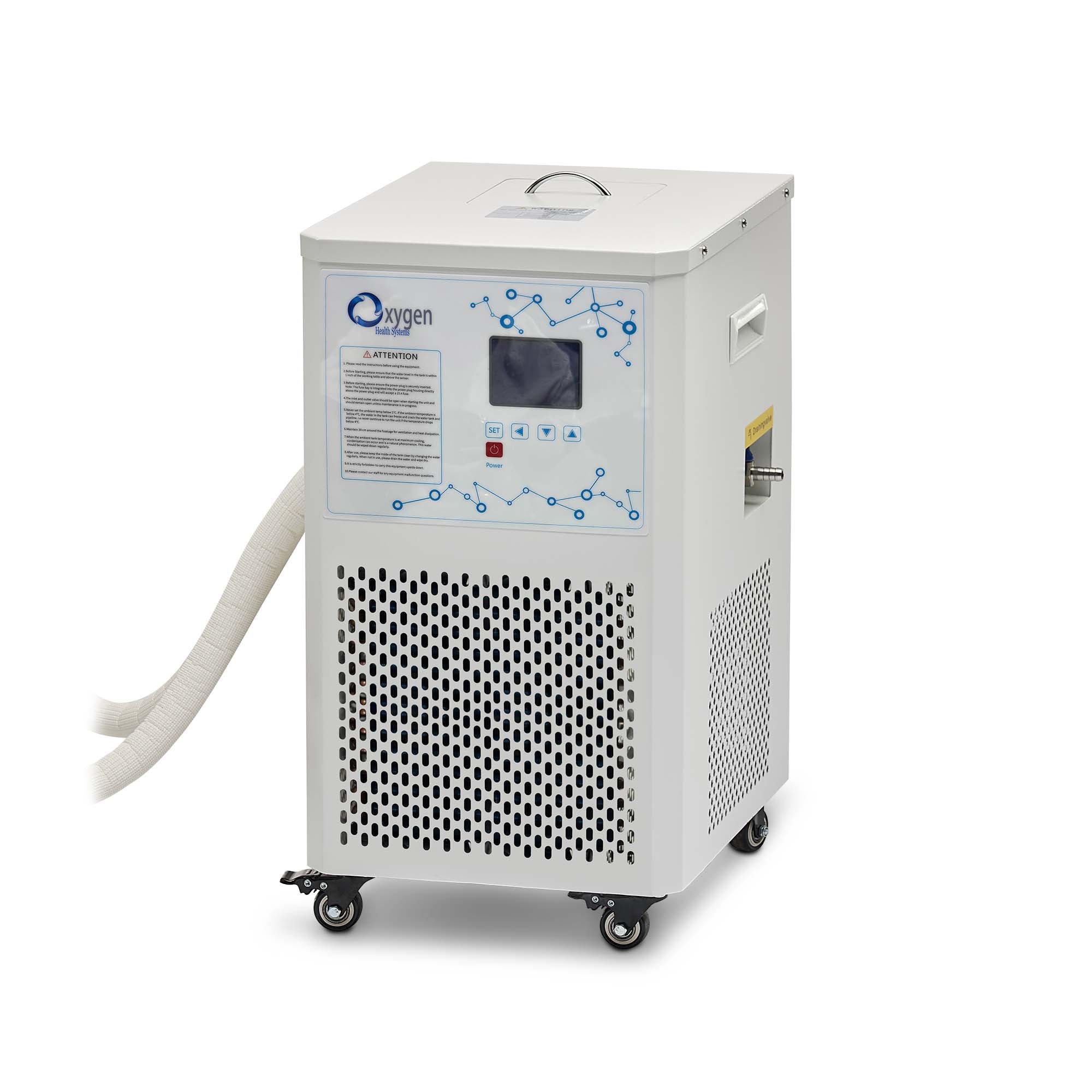Optional air conditioning unit available for the vertical hyperbaric oxygen chamber