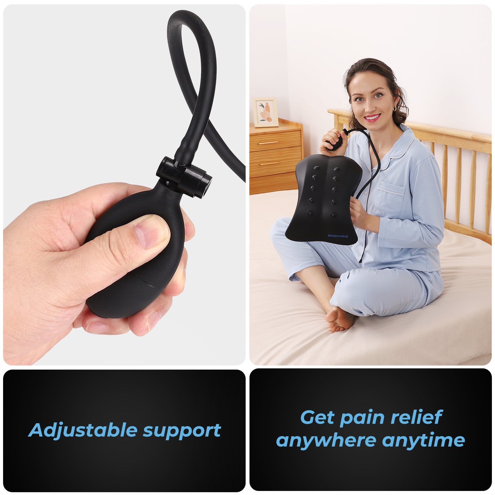 BackWave: Customizable Back Stretcher for Pain & Posture - The Recovery Outlet