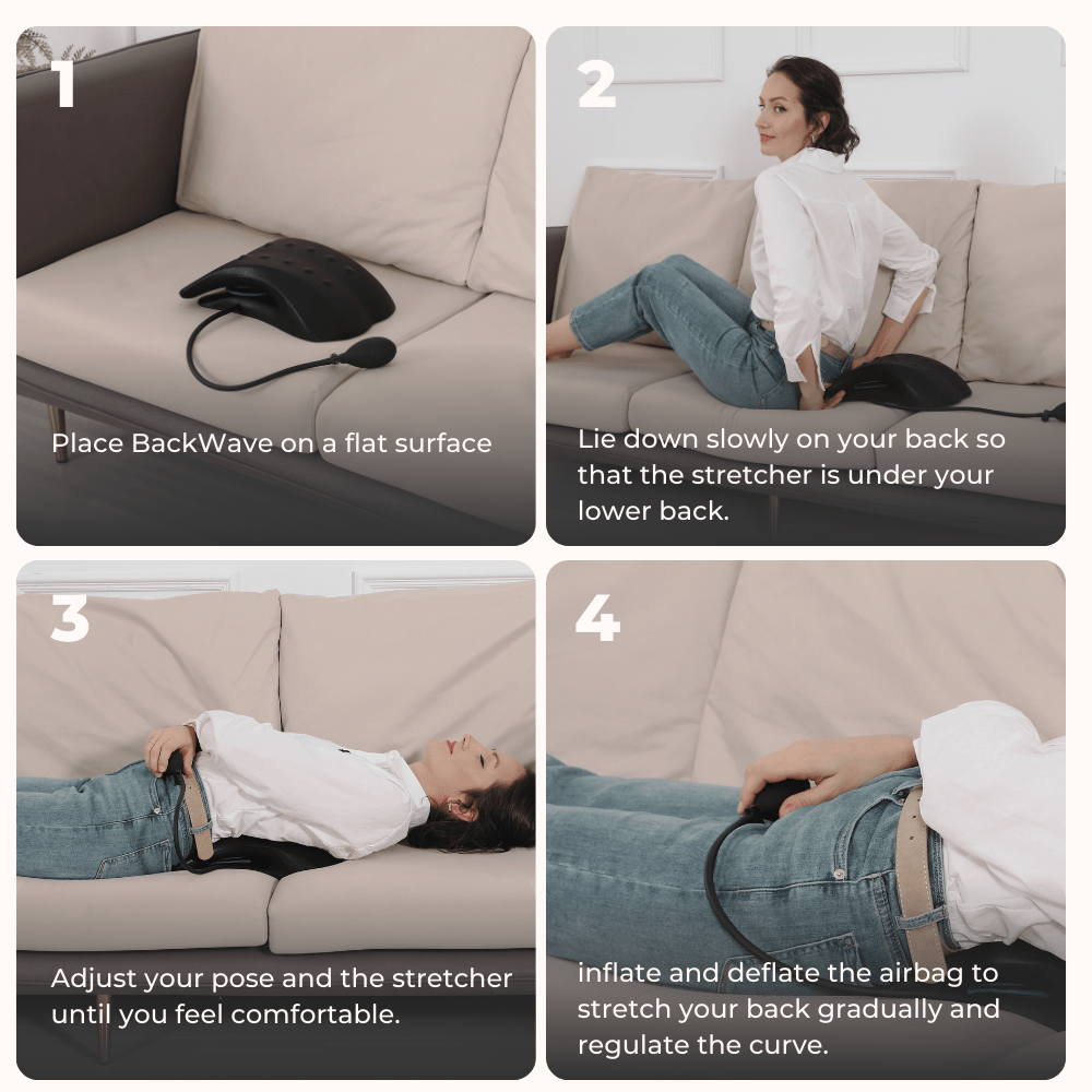 BackWave: Customizable Back Stretcher for Pain & Posture - The Recovery Outlet