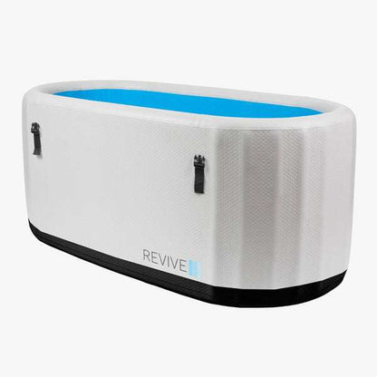 Inflatable plunge pool with durable drop stitch PVC for traditional sauna relaxation