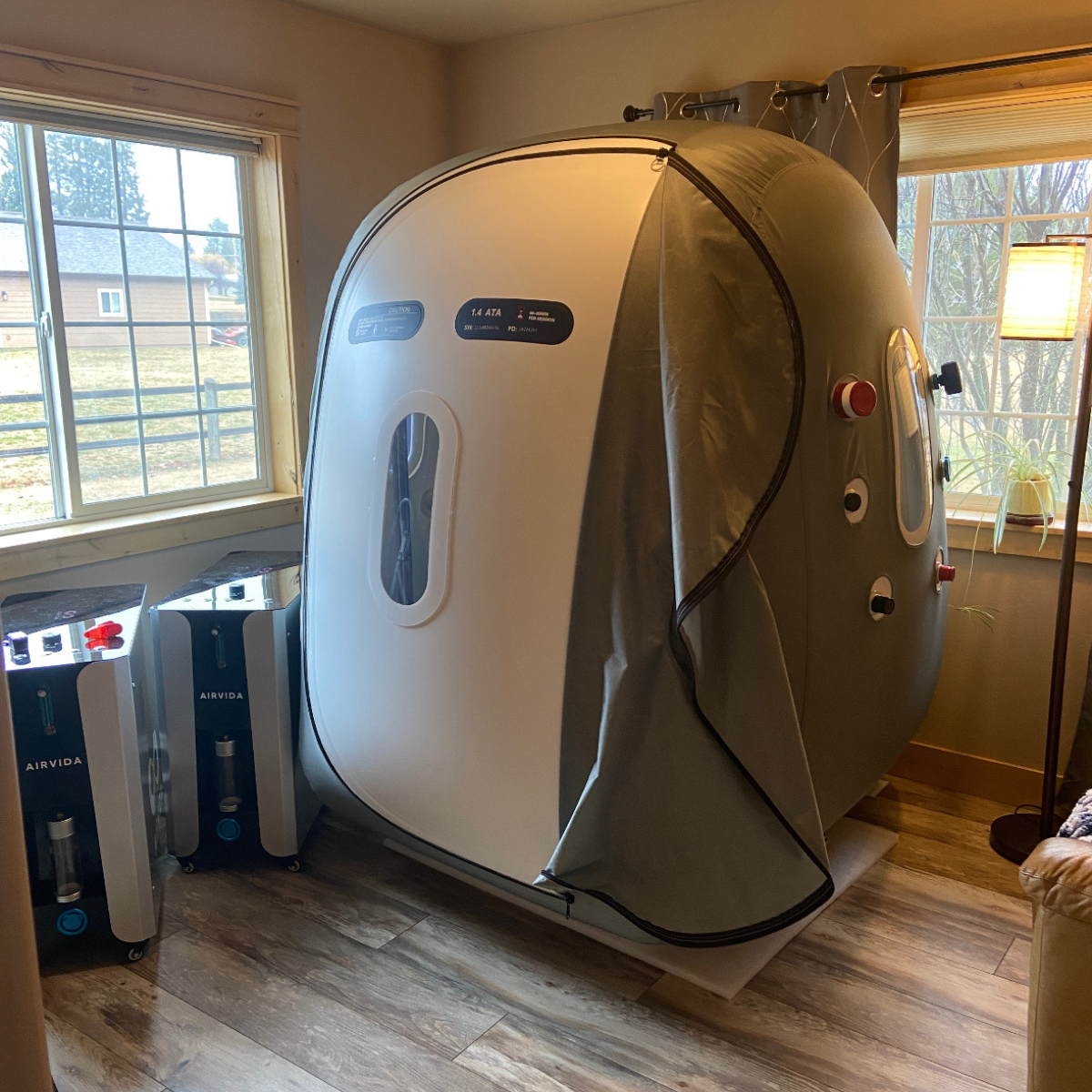 Reclining Chair Inside Hyperbaric Chamber 1.4 ATA