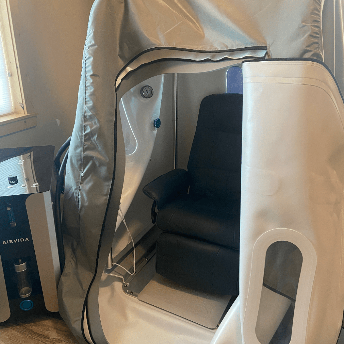 Reclining Chair Inside Hyperbaric Chamber 1.4 ATA