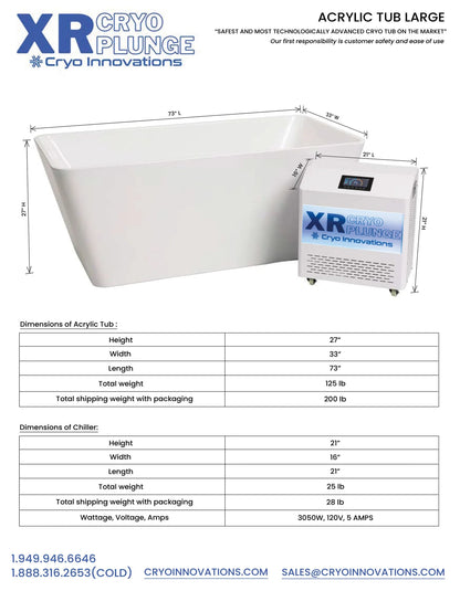 Cryo Innovations XR Cryo Plunge Acrylic Tub