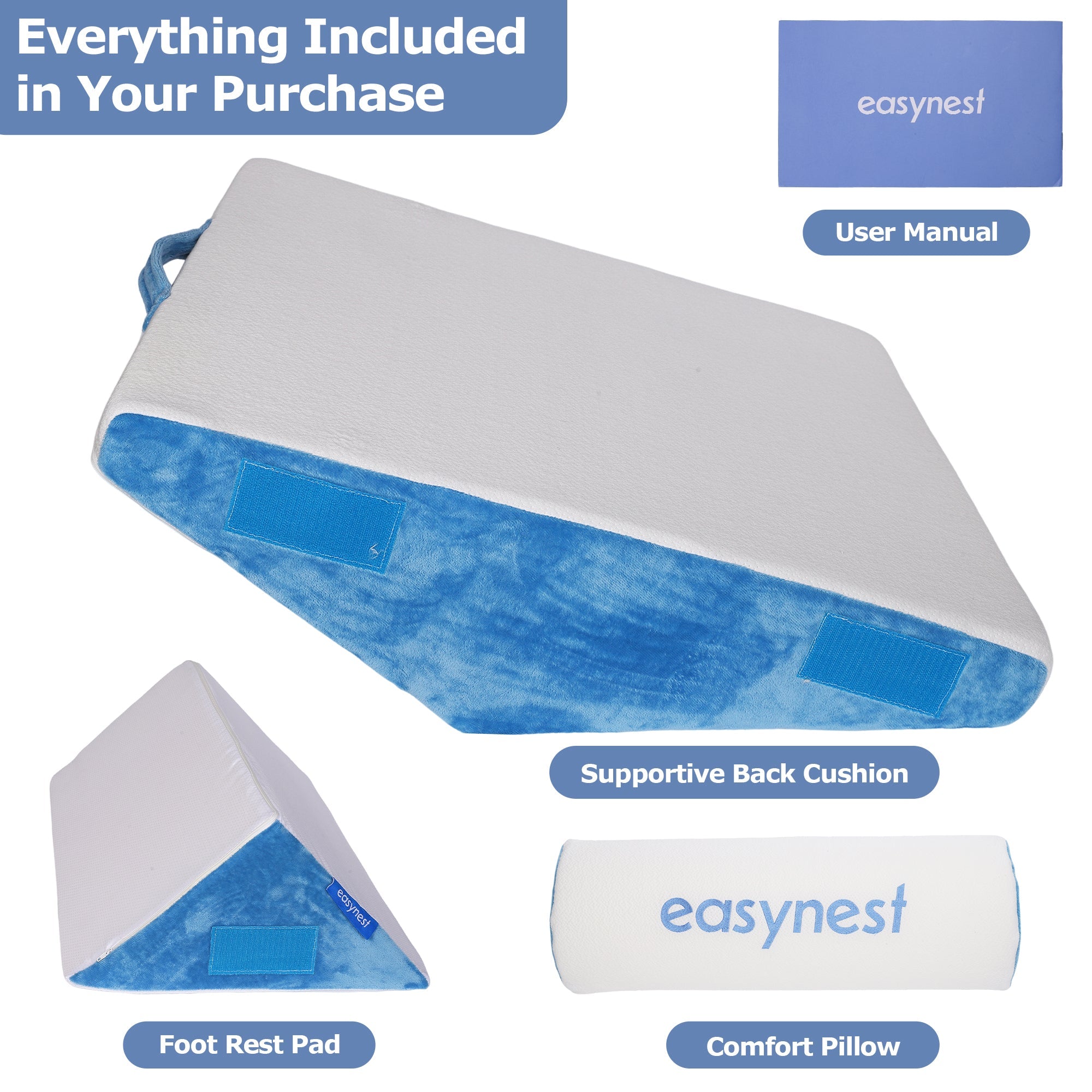 EasyNest Bed Wedge Pillow | Acid Reflux, Snoring & Sleep - The Recovery Outlet
