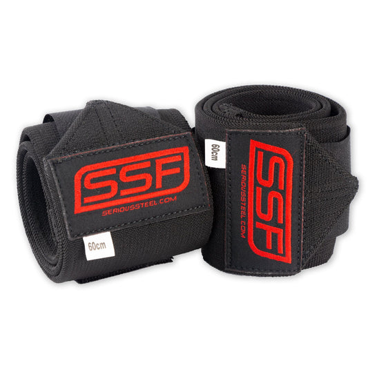 Heavy Duty Wrist Wraps (60cm, Black) - The Recovery Outlet